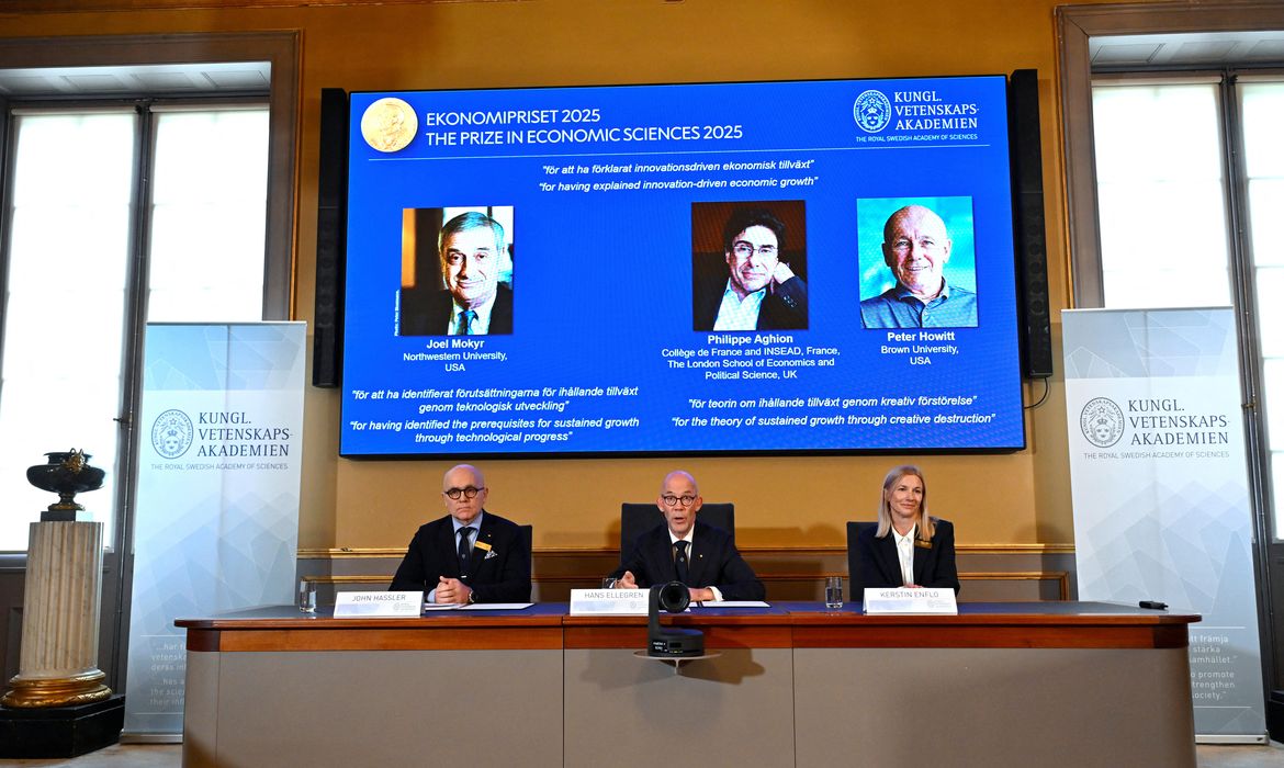 Trio ganha Nobel de Economia de 2025 por trabalho sobre inovação