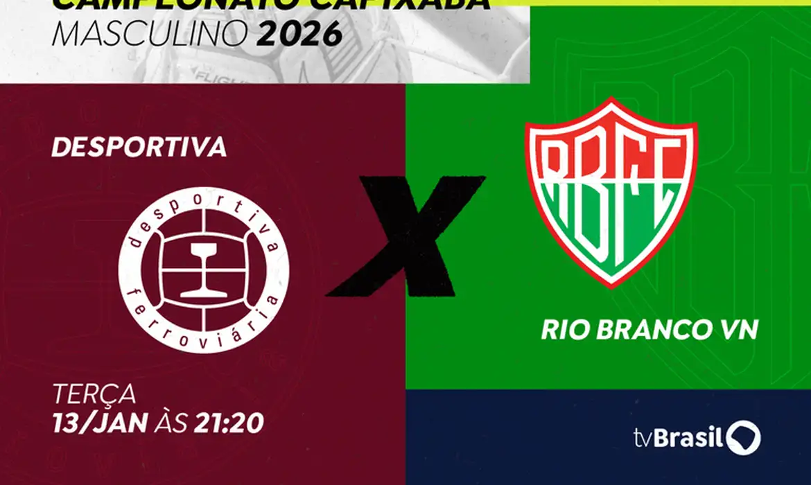 TV Brasil exibe jogo entre Desportiva Ferroviária e Rio Branco